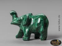 Malachit Elefant - Gravur (Unikat No.04) - 19 g