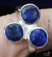 Silberring: Saphir; Ring   18 mm