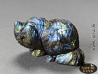 Labradorit Gravur - Katze (Unikat No.119) - 128 g