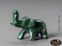 Malachit Elefant - Gravur (Unikat No.01) - 17 g
