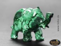 Malachit Elefant - Gravur (Unikat No.02) - 370 g