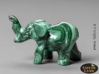 Malachit Elefant - Gravur (Unikat No.09) - 47 g