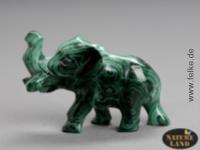Malachit Elefant - Gravur (Unikat No.15) - 66 g