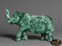 Malachit Elefant - Gravur (Unikat No.06) - 3536 g