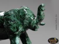 Malachit Elefant - Gravur (Unikat No.06) - 3536 g