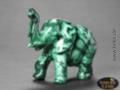 Malachit Elefant - Gravur (No.12) - 393 g