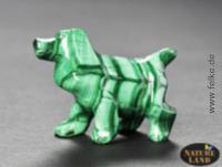 Malachit Hund - Gravur (Unikat No.20) - 143 g
