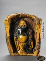 Tigerauge Buddha - Gravur (Unikat No.16) - 1090 g