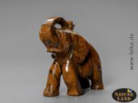 Tigerauge Elefant - Gravur (Unikat No.32) - 1190 g