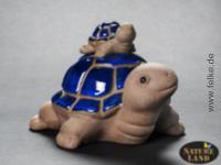 Schildkröte mit Kind -Glücksbringer- 'Feng Shui' Keramik (gross)