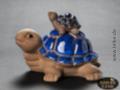 Schildkröte mit Kind -Glücksbringer- 'Feng Shui' Keramik