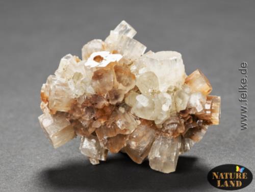 Aragonit - Rtlich braun mit hellen Kristallen