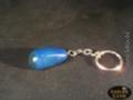 Schlüsselanhänger Achat (rund, blau)